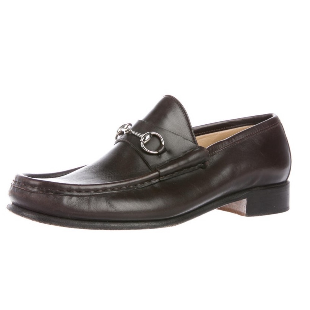 Gucci Horsebit Accent Leather Loafers